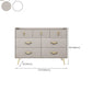 Cómoda de madera fabricada con almacenamiento Glam y 6/7 cajones
