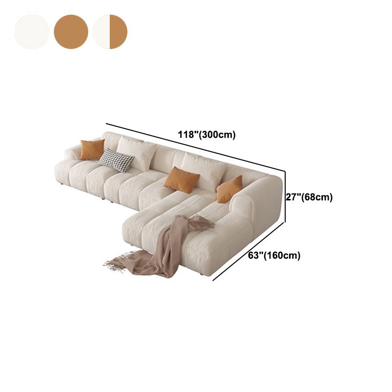 L-Shape Velvet Sectional with Recessed Arm and Pillow Back for Apartment Clearhalo 'furn' 'furn_sectionals' 'Furniture' 'Living Room Furniture' 'Sectionals' 1200x1200_e1557936-f280-4172-8e78-100c5277527c