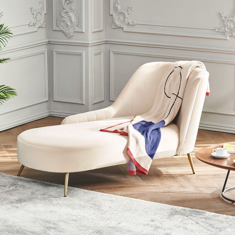 Glam with Arms Solid Color Chaise Round Arms for Bedroom Living Room Clearhalo 'Chairs & Seating' 'Chaise Lounge' 'chaise_lounge' 'furn' 'furn_chaise_lounge' 'Furniture' 'Living Room Furniture' 1200x1200_e1557a8c-01e4-4e16-af38-3622c3d9d51d
