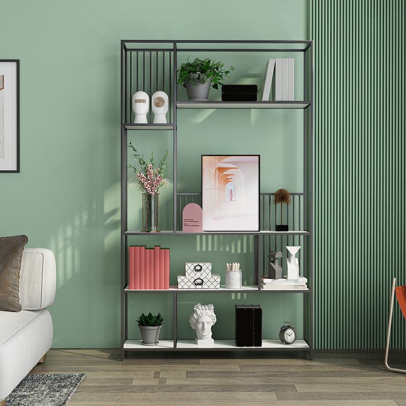 Nordic Metal Storage Bookshelf Rectangle Bookcase for Home Office Clearhalo 'Bookcases' 'furn' 'furn_bookcases' 'Furniture' 'Office Furniture' 1200x1200_e156001a-0feb-4d31-a00d-db401814d787