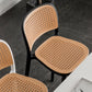 Nordic Backrest Counter Stool with Metal Base Plastic Armless Bar Chair