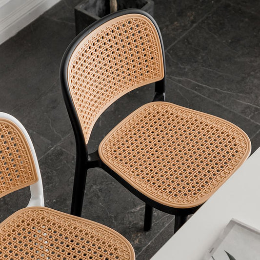 Sgabello cornice cornice nordico con sedia a barre in plastica in plastica in metallo