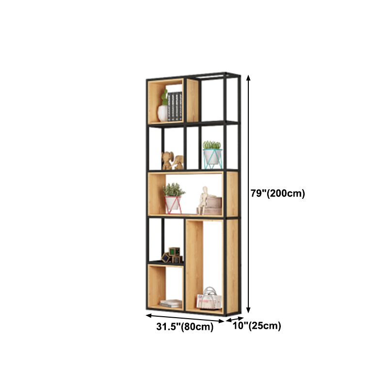 9.84"W Bookshelf Industrial Style Open Back Bookcase for Home and Office Clearhalo 'Bookcases' 'furn' 'furn_bookcases' 'Furniture' 'furniture_bookcases' 'kitchen' 'kitchen_bookcases' 'Living Room Furniture' 'Office Furniture' 1200x1200_e156c747-de06-4db0-a17e-4164bb3878b0