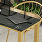 Glam Pub Table Bar Height Faux Marble Rectangle Bar Table for Indoor Clearhalo 'Bar Furniture' 'Bar Tables' 'bar_tables' 'furn' 'furn_bar_tables' 'Furniture' 'Kitchen & Dining Furniture' 1200x1200_e156d5bb-a8e3-4bb7-8612-fd47a97bcfe1