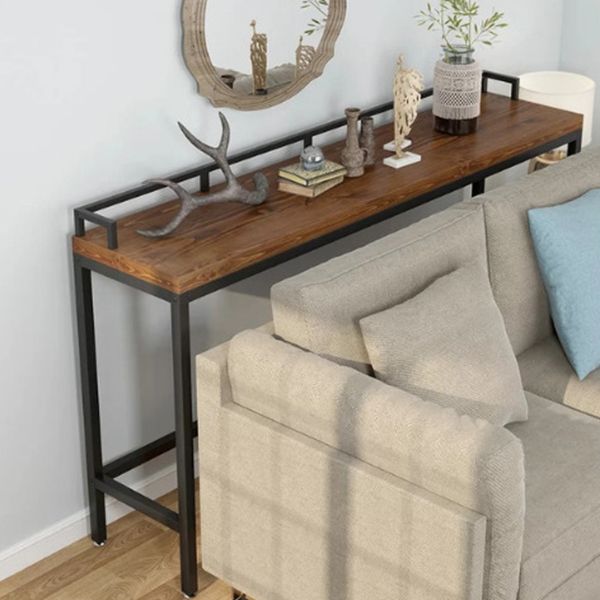 Tavolo da bar per top in legno di pino marrone scuro tavolo da pub moderno per la casa