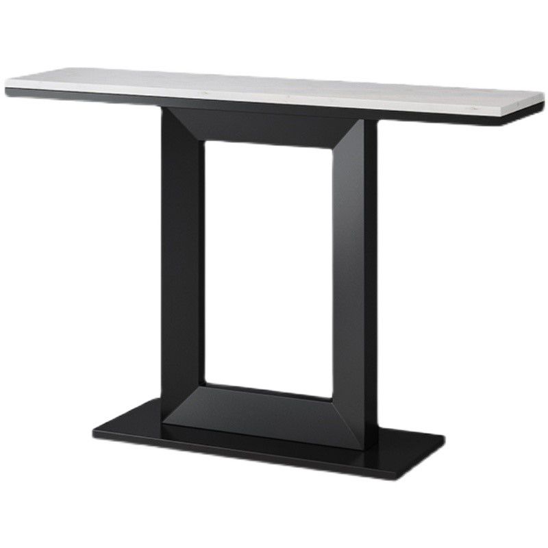 Tableau d'accent supérieur en marbre avec base de piédestal pour Hall 31,5 "High Console Table