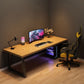 Escritorio de escritura rectangular de madera sólida Home Modern Gaming Desk en natural