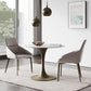 Glam Round Dining Set 1/2/3 Pcs Sintered Stone Dining Table with Armless Chairs Clearhalo 'Dining Room Sets' 'Dining Tables & Seating' 'dining_room_set' 'furn' 'furn_dining_room_set' 'Furniture' 'Kitchen & Dining Furniture' 1200x1200_e157a81e-56a4-4e6c-9e1b-3919bbff1d93