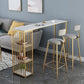 Artificial Marble Cocktail Bar Table 42-inch Height Metal Base Bar Height Storage Table Clearhalo 'Bar Furniture' 'Bar Tables' 'bar_tables' 'Furniture' 'furniture_bar_tables' 'Kitchen & Dining Furniture' 'kitchen&dining_furn' 'kitchen' 1200x1200_e15a73f8-5d1c-4eda-92c1-02a3af35e2d8