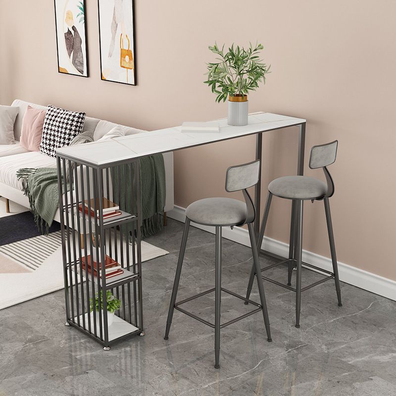 Contemporary Bar Counter Table Sintered Stone Table for Kitchen Clearhalo 'Bar Furniture' 'Bar Tables' 'bar_tables' 'furn' 'furn_bar_tables' 'Furniture' 'furniture_bar_tables' 'Kitchen & Dining Furniture' 1200x1200_e15abf5e-35c6-4370-836c-6af22f59955f