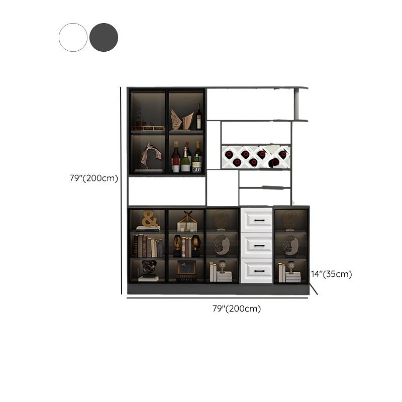 Modern Bar Pulls White and Gray Cabinets Included Wood Accent Cabinet