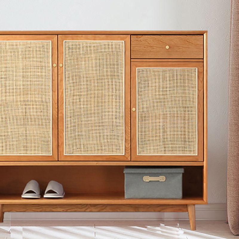 Contemporary Cabinet Pine Rectangle 1 - Drawer with Doors Knobs Accent Cabinet Clearhalo 'Cabinets & Chests' 'cabinets_chests' 'furn' 'furn_cabinets_chests' 'Furniture' 'Living Room Furniture' 1200x1200_e15fb3ae-d299-48c0-97fb-da28dd6fb8fc