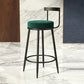 Industrial Armless Backrest Counter Stool Iron Cafe Bar Stool with Cushion and Pedal Clearhalo 'Bar Furniture' 'Bar Stools' 'bar_stools' 'furn' 'furn_bar_stools' 'Furniture' 'furniture_bar_stools' 'Kitchen & Dining Furniture' 1200x1200_e15fc9c8-c161-4158-a851-2f96f2718603