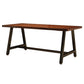 Industrial Rectangle Dining Room Table Pine Solid Wood Table with Trestle Base Clearhalo ' dining_table' 'Dining Tables & Seating' 'Dining Tables' 'furn' 'furn_dining_table' 'Furniture' 'furniture_dining_table' 'Kitchen & Dining Furniture' 'kitchen&dining_furn' 'kitchen' 'kitchen_dining_table' 1200x1200_e16041a7-4dbc-4764-a734-986bc8d1f65a