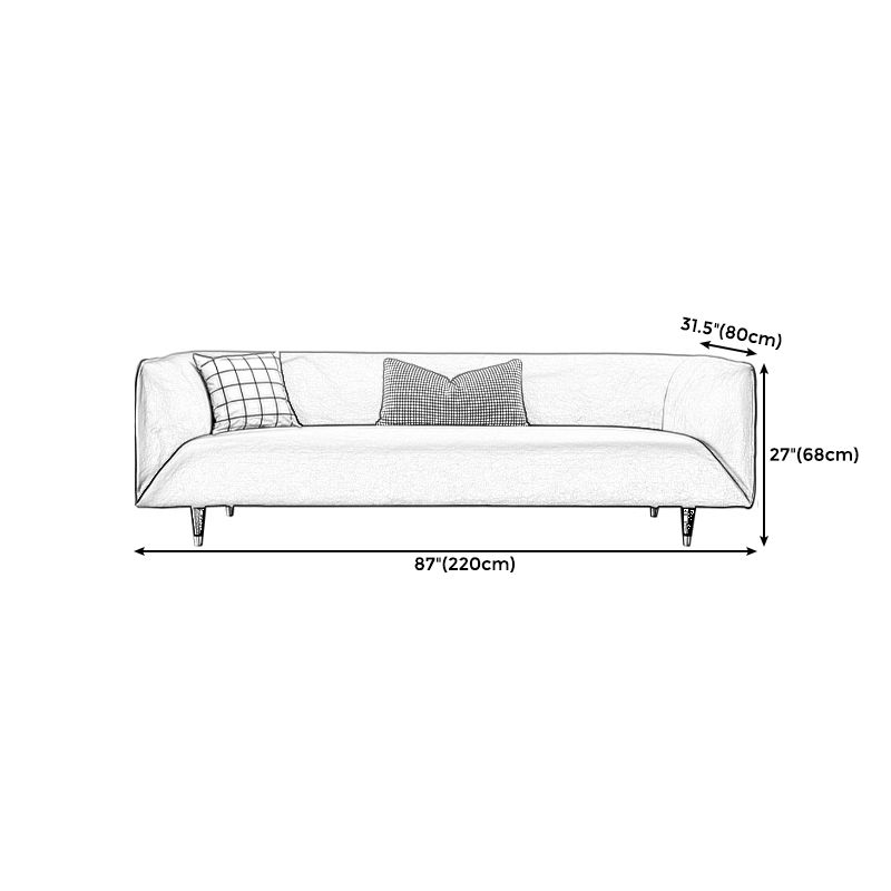 Ultra-Modern Tight Back Tuxedo Arm Stainless steel Legs Sofa with Stain Resistant Clearhalo 'furn' 'furn_sofas' 'Furniture' 'furniture_sofas' 'kitchen' 'kitchen_sofas' 'Living Room Furniture' 'Sofa' 'sofas' 1200x1200_e1609e8e-f0dc-490a-ae72-44a0035c3e6f