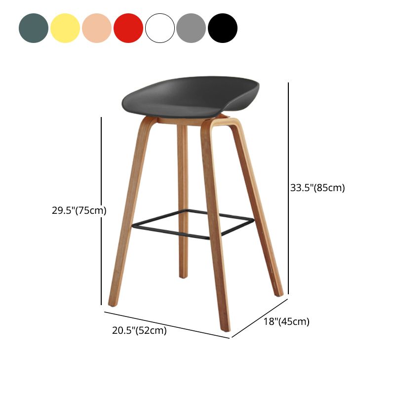 Scandinavian Style Bar-stool Bucket PP Seat Counter Stool for Kitchen Bar Clearhalo 'Bar Furniture' 'Bar Stools' 'bar_stools' 'furn' 'furn_bar_stools' 'furniture_bar_stools' 'Kitchen & Dining Furniture' 'kitchen&dining_furn' 'kitchen' 'kitchen_furn' Furniture' 1200x1200_e160b3cc-0f38-4aa1-8b77-b0bd0fea8234