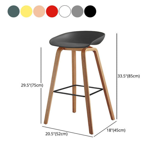 Scandinavian Style Bar-stool Bucket PP Seat Counter Stool for Kitchen Bar Clearhalo 'Bar Furniture' 'Bar Stools' 'bar_stools' 'furn' 'furn_bar_stools' 'furniture_bar_stools' 'Kitchen & Dining Furniture' 'kitchen&dining_furn' 'kitchen' 'kitchen_furn' Furniture' 1200x1200_e160b3cc-0f38-4aa1-8b77-b0bd0fea8234