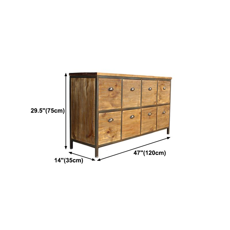 Server da pranzo a buffet in legno moderno 29,5 "Server a buffet in legno naturale