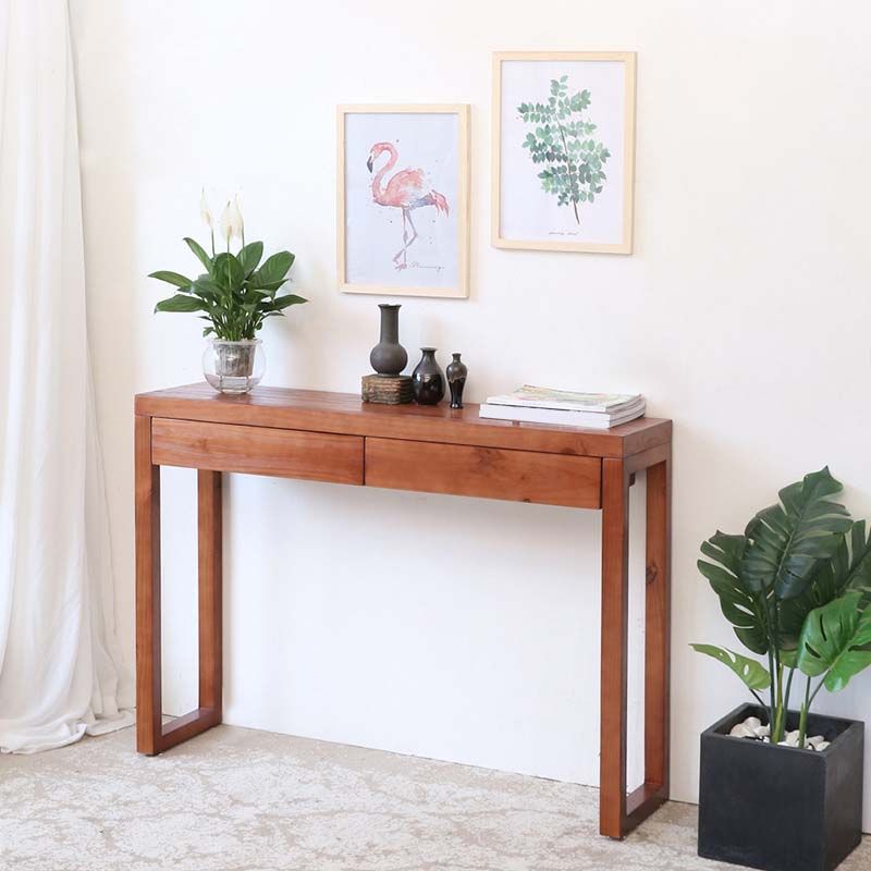 Tavolo da divano con console di pino moderno di metà secolo per la sala