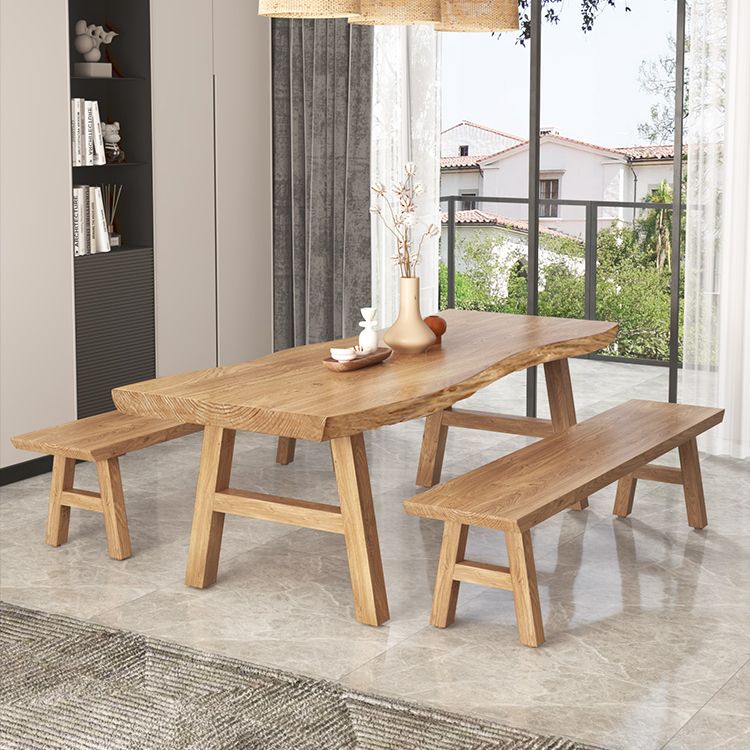 Rectangle Wood Color Dining Table Solid Wood Table Modern Style with 4 Legs Clearhalo ' dining_table' 'Dining Tables & Seating' 'Dining Tables' 'Furniture' 'furniture_dining_table' 'Kitchen & Dining Furniture' 'kitchen&dining_furn' 'kitchen' 'kitchen_dining_table' 1200x1200_e16483ee-e8a6-492a-995e-d36f9ca56527
