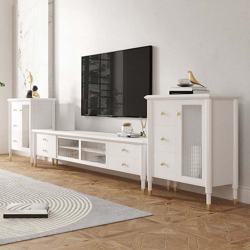 Solid Wood TV Media Console Modern TV Media Stand for Living Room Clearhalo 'furn' 'furn_tv_stands_entertainment_centers' 'Furniture' 'Living Room Furniture' 'TV Stands & Entertainment Centers' 'TV Stands & Media Storage Furniture' 'tv_stands_entertainment_centers' 1200x1200_e164a2b0-6d25-49f5-a89a-162123d72bf7
