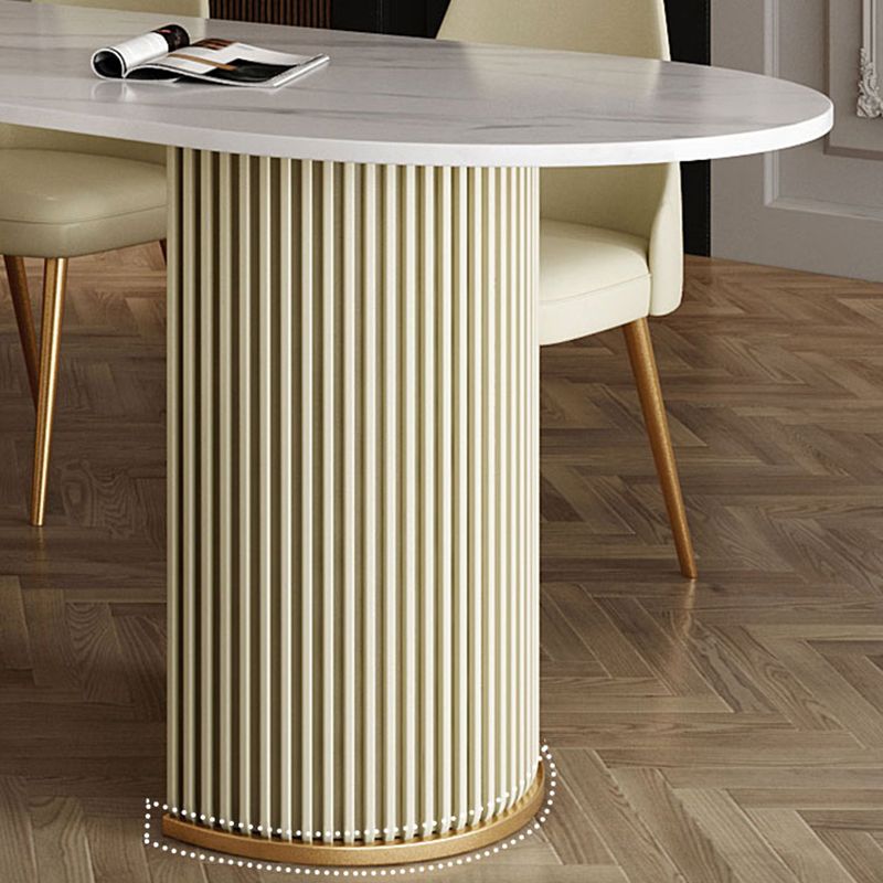 Metal Contemporary Free Form Dining Table Sintered Stone Table for Dining Room and Kitchen Clearhalo ' dining_table' 'Dining Tables & Seating' 'Dining Tables' 'furn' 'furn_dining_table' 'Furniture' 'furniture_dining_table' 'Kitchen & Dining Furniture' 'kitchen&dining_furn' 'kitchen' 'kitchen_dining_table' 1200x1200_e164aab3-1019-4c7a-ab17-56e7daaa04c4