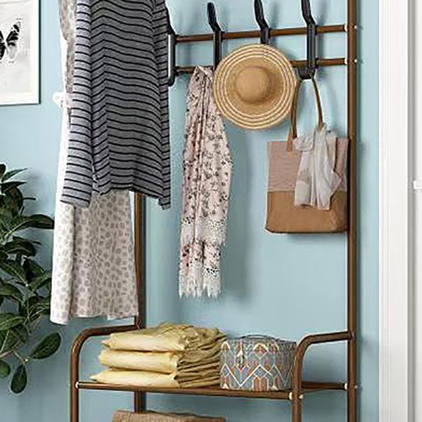 Industrial Style Hall Stand Metal Indoor Hall Stand with Hook Clearhalo 'Entry & Mudroom Furniture' 'furn' 'furn_hall_tree_coat_racks' 'Furniture' 'Hall Trees & Coat Racks' 'hall_tree_coat_racks' 1200x1200_e164b2ec-8cff-44ea-bb30-0bcdb5afa3c8