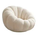 Modern Arm Chair, Velvet /Wool Upholstered Fixed Back Swivel Chair
