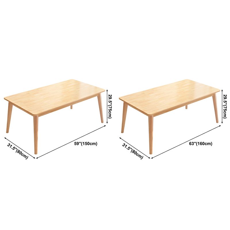 4-foot Rubberwood Solid Wood Simplicity Rectangle Dining Table for Dining Room Clearhalo ' dining_table' 'Dining Tables & Seating' 'Dining Tables' 'furn' 'furn_dining_table' 'Furniture' 'furniture_dining_table' 'Kitchen & Dining Furniture' 'kitchen&dining_furn' 'kitchen' 'kitchen_dining_table' 1200x1200_e165a582-948e-440d-8479-0d59f1a2b4e8