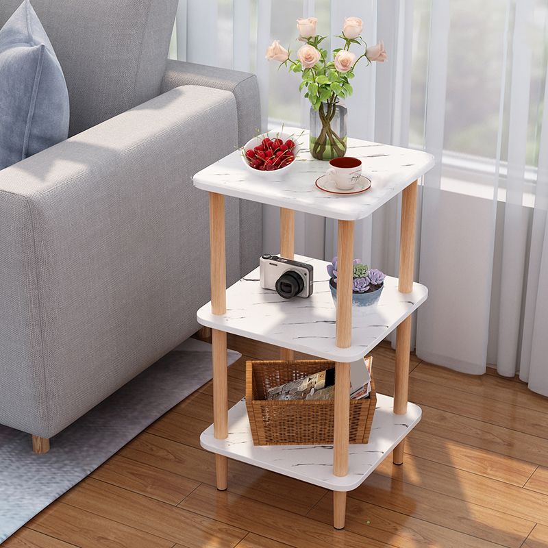 Engineered Wood 4 Legs End Table 2/3-tier Side Table for Living Room Clearhalo 'Coffee & Accent Tables' 'End & Side Tables' 'end_side_tables' 'furn' 'furn_end_side_tables' 'Furniture' 'Living Room Furniture' 1200x1200_e1676b38-ce31-49e5-899b-92b8871d6fef
