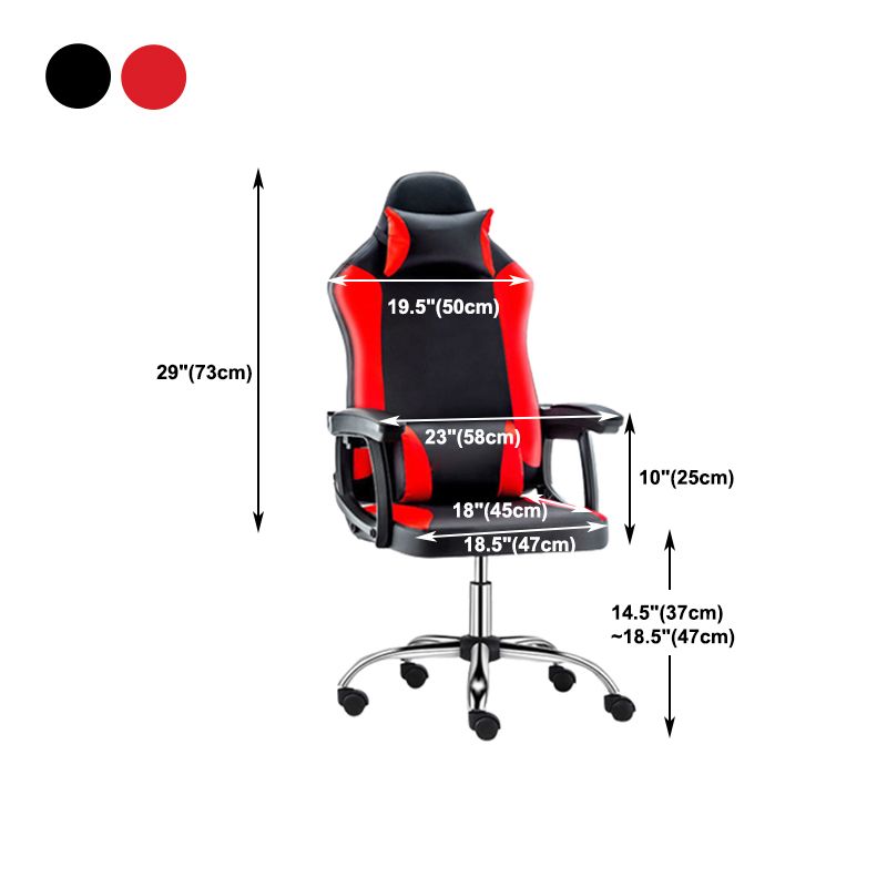 Sedia per computer armi regolabile moderna con ruote sedia da scrivania in leatine in finto.