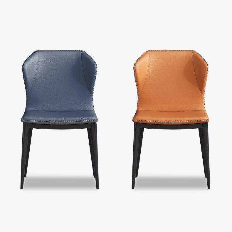 Modern Faux Leather Dining Chair Metal Dining Room Chairs for Home Use Clearhalo ' kitchen&dining_furn' 'Dining Chairs' 'Dining Tables & Seating' 'dining_chair' 'furn' 'furn_dining_chair' 'Furniture' 'furniture_dining_chair' 'Kitchen & Dining Furniture' 'kitchen' 1200x1200_e169b24e-8499-443b-b871-e86e90dfdd6c