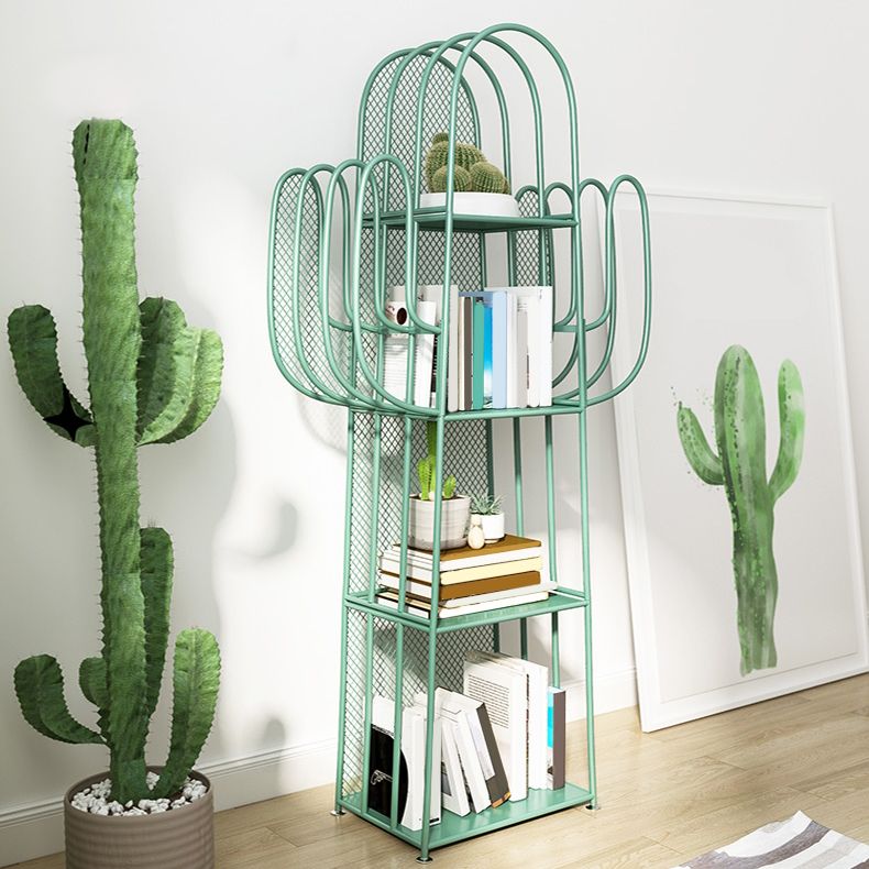 Modern Style Bookshelf Standard Closed Back Metal Home Bookcase