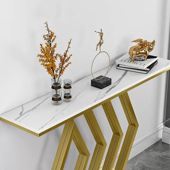 Table de consola de piedra de 11.81 "W Mesa Final resistente a las manchas modernas