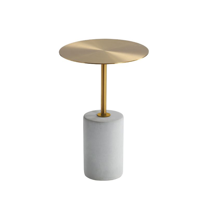 アイアンエンド表15.7 "灰色の長い世紀半ばの丸いサイドテーブル