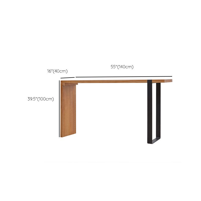 Industrial Style 1/2 Pieces Bar Table Set Rectangle Bar Table with Wooden Stools Clearhalo 'Bar Furniture' 'furn' 'furn_home_bar_bar_sets' 'Furniture' 'Home Bars & Bar Sets' 'home_bar_bar_sets' 'Kitchen & Dining Furniture' 1200x1200_e16eee07-65f7-4bd9-969e-331b8adaf01d