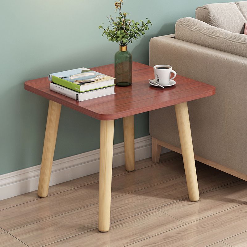 Modern 17" Tall Wooden Single End Table With Four Wooden Legs Clearhalo 'Coffee & Accent Tables' 'End & Side Tables' 'end_side_table' 'end_side_tables' 'furn' 'furn_end_side_tables' 'Furniture' 'furniture_end_side_table' 'Living Room Furniture' 1200x1200_e1703328-c4c0-4a18-8e97-30afc0d55144