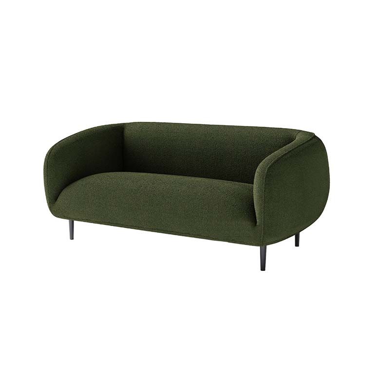 Contemporary Wool Standard Sofa with Tight Back and Tuxedo Arm