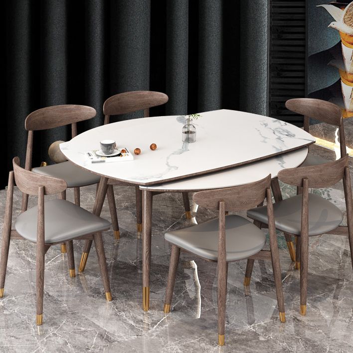 1/4/7 Pcs Table Furniture Set Dining Table Set with Sintered Stone Top for Home Clearhalo 'Dining Room Sets' 'Dining Tables & Seating' 'dining_room_set' 'furn' 'furn_dining_room_set' 'Furniture' 'furniture_dining_room_set' 'Kitchen & Dining Furniture' 1200x1200_e171a322-43f3-42d6-8a35-764186f463c6