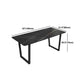 Rectangle Black Base Dining Table Modern Stone Double Pedestal Table Clearhalo 'Dining Tables & Seating' 'Dining Tables' 'dining_table' 'furn' 'furn_dining_table' 'Furniture' 'Kitchen & Dining Furniture' 1200x1200_e172de80-6a3e-4225-bb4c-cb35e8f43a92