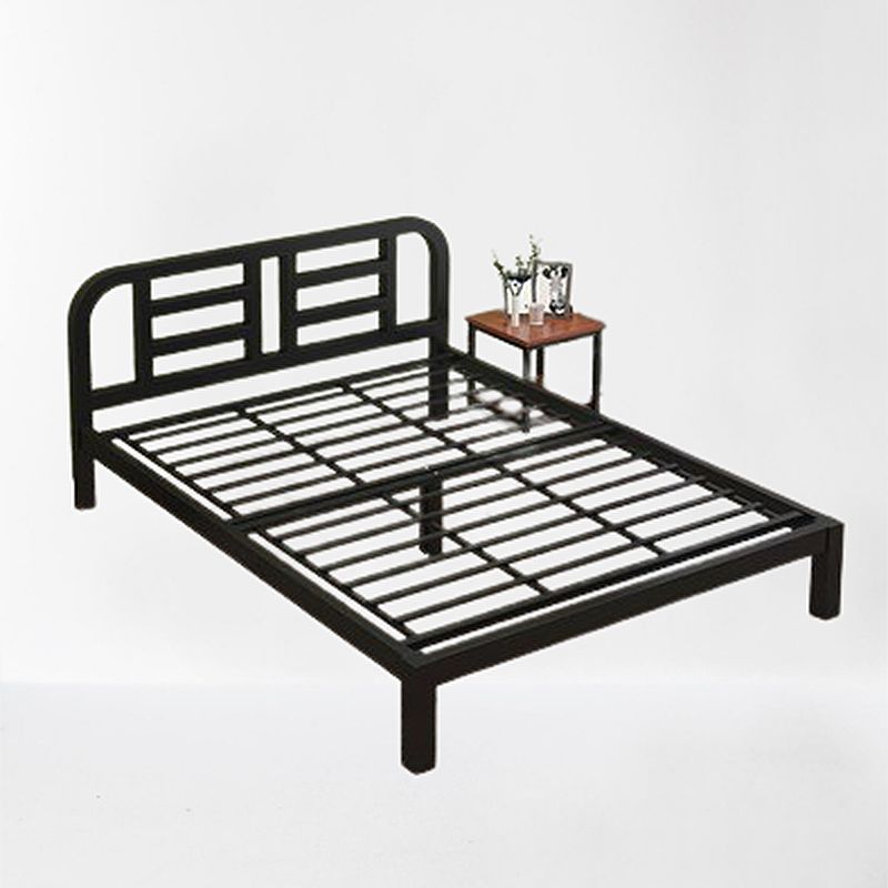 Letto standard metallico glam con testiera a frame aperto, 78 pollici