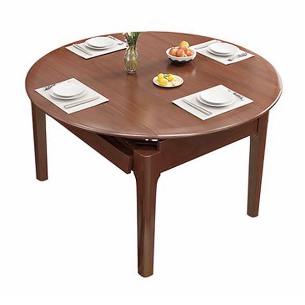 Contemporary Round Dining Table Rubberwood Solid Wood Table with 4 Legs Clearhalo ' dining_table' 'Dining Tables & Seating' 'Dining Tables' 'furn' 'furn_dining_table' 'Furniture' 'furniture_dining_table' 'Kitchen & Dining Furniture' 'kitchen&dining_furn' 'kitchen' 'kitchen_dining_table' 1200x1200_e174c290-6af6-4c1b-93f3-dd755f58d3ce