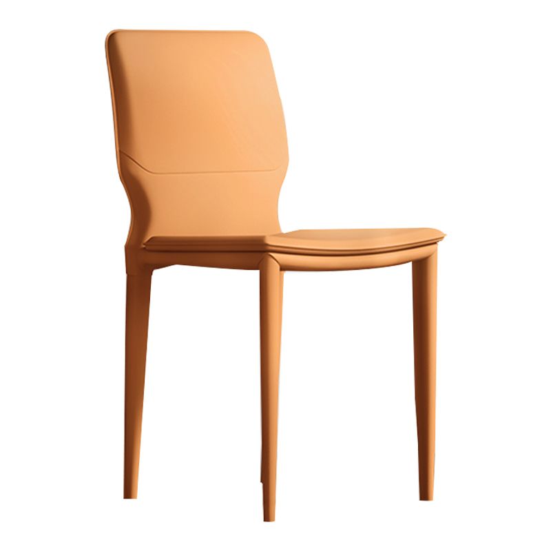 Contemporary Armless Solid Back Side Chairs Leather Dining Chairs Clearhalo ' kitchen&dining_furn' 'Dining Chairs' 'Dining Tables & Seating' 'dining_chair' 'furn' 'furn_dining_chair' 'Furniture' 'furniture_dining_chair' 'Kitchen & Dining Furniture' 'kitchen' 1200x1200_e1756927-d9a8-43a5-b7f3-478c5244192c