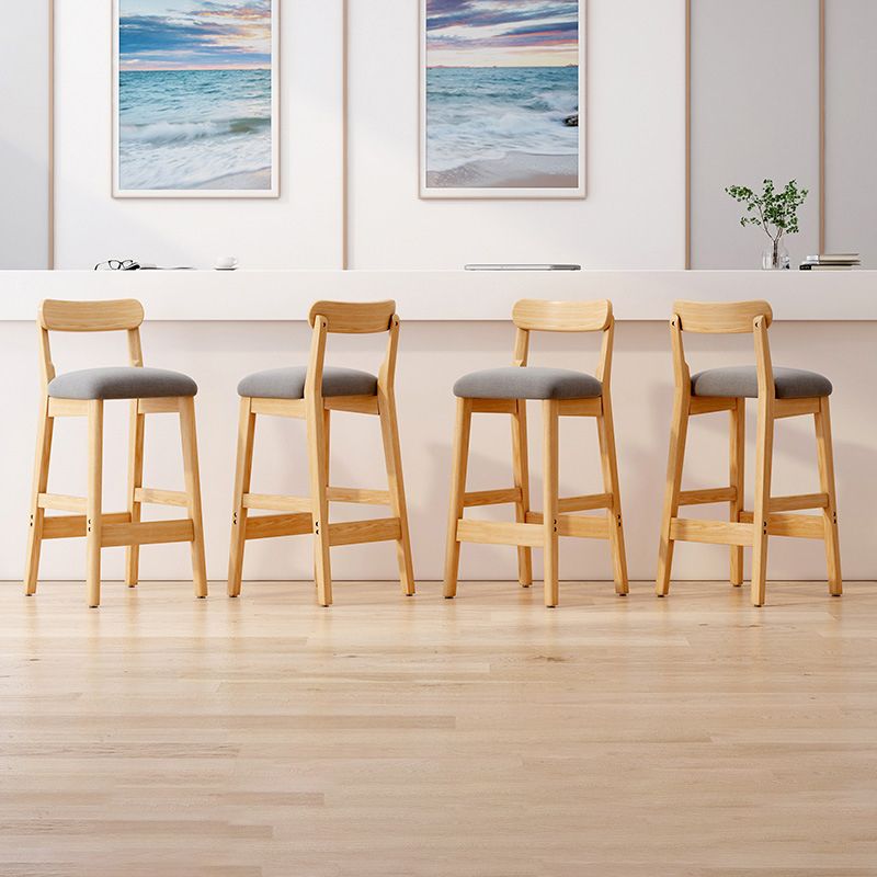 Scandinavian Wood Stool Fabric Upholstered Seat Counter Stool in Matte Finish Clearhalo 'Bar Furniture' 'Bar Stools' 'bar_stools' 'furn' 'furn_bar_stools' 'Furniture' 'Kitchen & Dining Furniture' 1200x1200_e1764546-2bfc-4bcd-9237-0e3357fe9614
