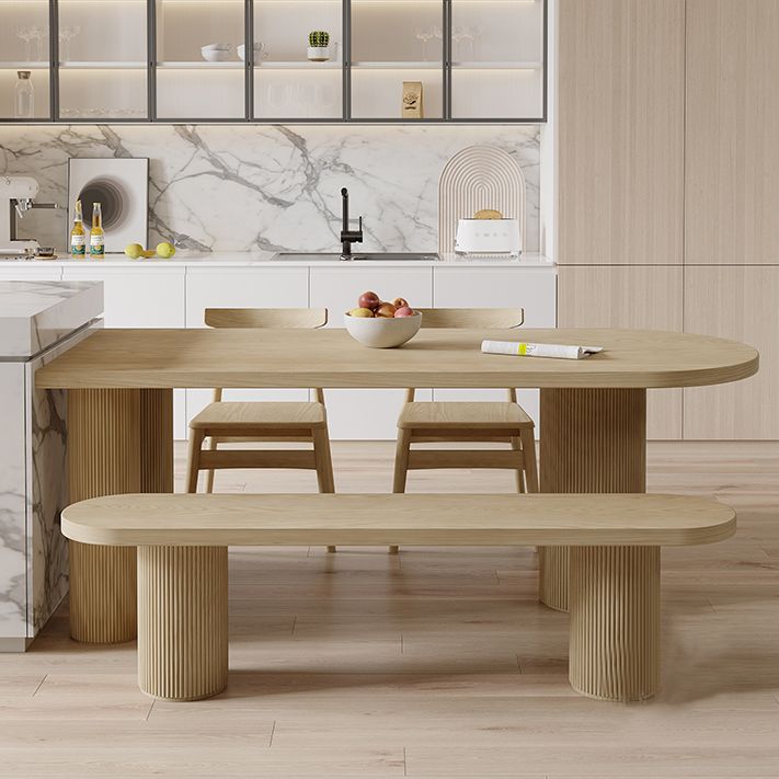 Modern Style Dining Table Brown Solid Wood Dining Table for Kitchen Clearhalo 'Dining Tables & Seating' 'Dining Tables' 'dining_table' 'furn' 'furn_dining_table' 'Furniture' 'furniture_dining_table' 'Kitchen & Dining Furniture' 'kitchen' 'kitchen_dining_table' 1200x1200_e1766d6f-37a1-40ac-9916-e90fb32c962e
