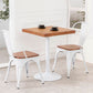 Solid Wood Industrial Dining Table Brown Top Table with White Frame for Dinning Room Clearhalo ' dining_table' 'Dining Tables & Seating' 'Dining Tables' 'furn' 'furn_dining_table' 'Furniture' 'furniture_dining_table' 'Kitchen & Dining Furniture' 'kitchen&dining_furn' 'kitchen' 'kitchen_dining_table' 1200x1200_e176bbfb-7db7-40b8-b133-cf3ffd4b5296