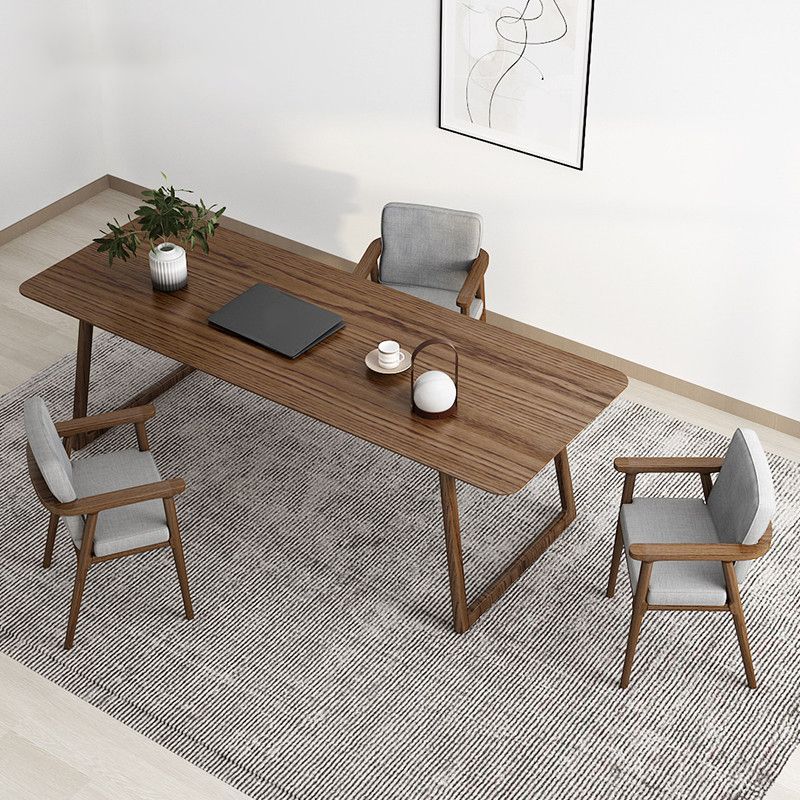 Rectangle Industrial Dining Table Solid Wood Fixed Table for Kitchen Clearhalo ' dining_table' 'Dining Tables & Seating' 'Dining Tables' 'furn' 'furn_dining_table' 'Furniture' 'furniture_dining_table' 'Kitchen & Dining Furniture' 'kitchen&dining_furn' 'kitchen' 'kitchen_dining_table' 1200x1200_e178a33e-4b47-45c8-a72c-2ba835e08321
