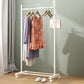 Black and White Steel Armoire Modern Style Cabinet with Clothing Rod Clearhalo 'Armoires & Wardrobes' 'armoires_wardrobes' 'Bedroom Furniture' 'furn' 'furn_armoires_wardrobes' 'Furniture' 1200x1200_e17a39fe-587c-4390-a5f7-e19bf8394250