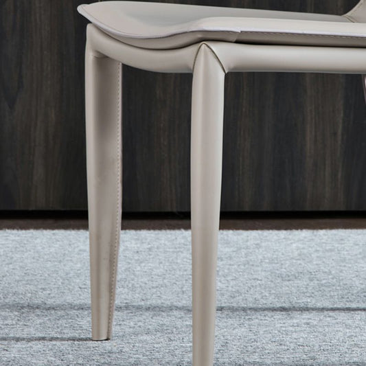 Contemporary Design Leather Chair Set Solid Back Side Dining Chairs (Set of 2) Clearhalo ' kitchen&dining_furn' 'Dining Chairs' 'Dining Tables & Seating' 'dining_chair' 'furn' 'furn_dining_chair' 'Furniture' 'furniture_dining_chair' 'Kitchen & Dining Furniture' 'kitchen' 1200x1200_e17b94a0-0ebb-4830-bc8f-7e20bafedfc9