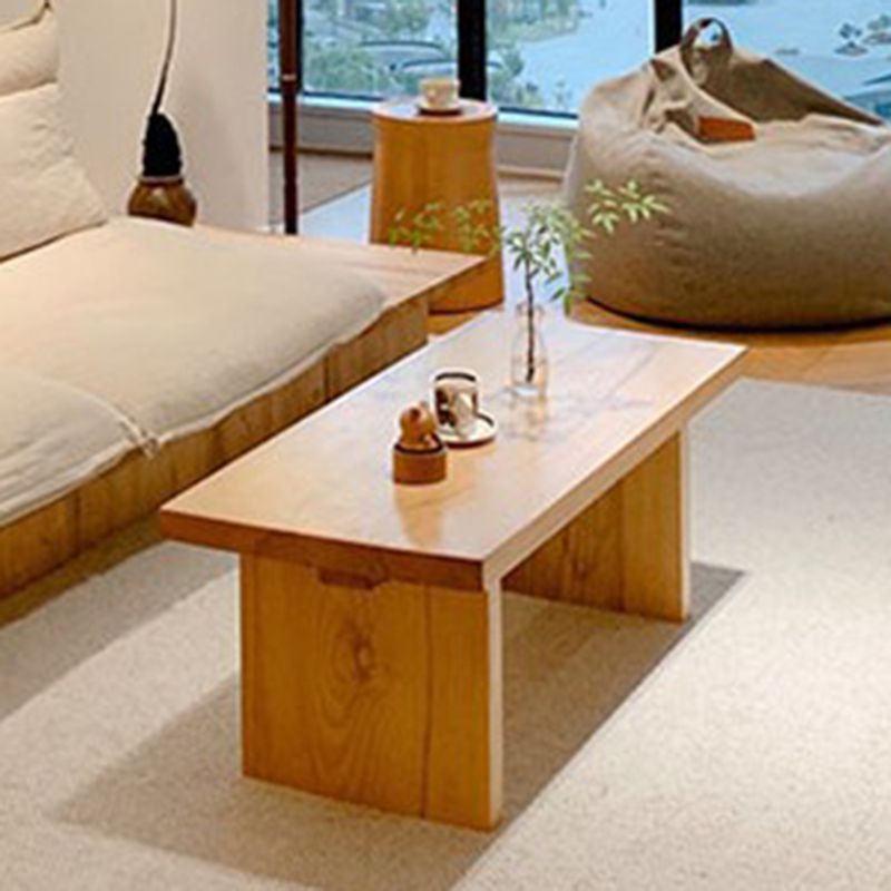 North European Sled Coffee Cocktail Table Wood Coffee or End Table